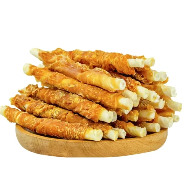 Organic-High-Protein-Meat-Chicken-Rawhide-Sticks-Low-Fat-Dog-Treats-for-Reward