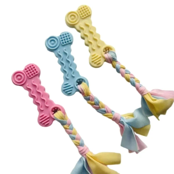 Pet-Dog-Rope-TPR-Teeth-Cleaning-Chew-Bone-Toys-Treats