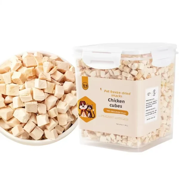 Pet-Freeze-Dried-Chicken-Grains-Cat-Dog-Treats-All-Stages-Model-8065-Bag-Packed-Manufacturers-Spot