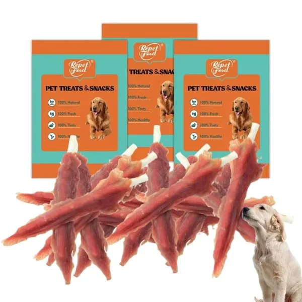 Private-Label-Dog-Snacks-Custom-Duck-Jerky-Natural-Dog-Treats-Snack-Dog
