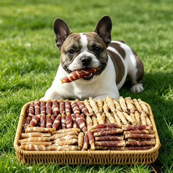 Pure-Chicken-Duck-Wrapped-Rawhide-Sticks-Long-Lasting-Dental-Chew-for-Dogs-Natural-Healthy-High-Protein-Dog-Treats