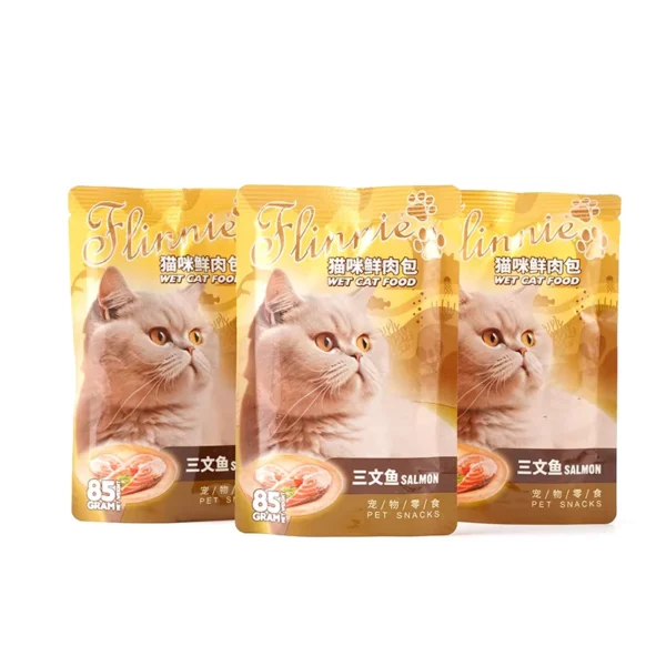 Small-Organic-Grain-Free-High-Protein-Stand-Up-Pouch-85g-Wet-Cat-Food-with-OEM-Packaging-Meat-Material
