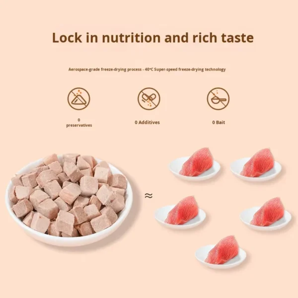 Smile-Pet-Cat-Snacks-Freeze-Dried-Main-Food-Chicken-Granules-Chicken-Breast-Raw-Bone-Meat-Duck-Liver-Egg-Yolk