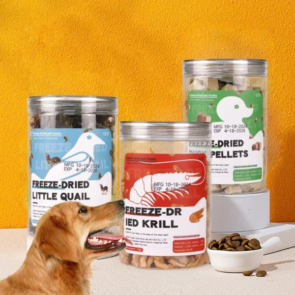 Vet-Recommended-Salmon-Granules-Goat-Milk-Sticks-High-Protein-Raw-Nutrition-Pet-Freeze-Dried-Treats