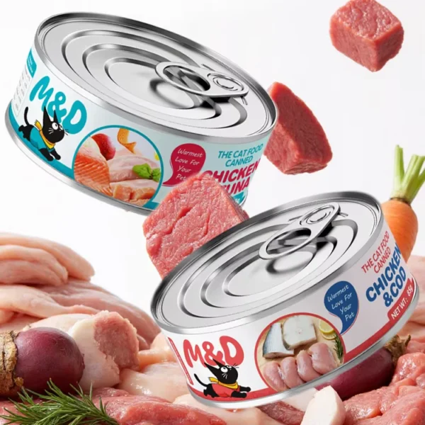 Wet-Dog-Food-Chicken-Cod-Salmon-Tuna-Flavor-Grain-Mashed-Cat-Food-Tin-High-Protein-Dog-Food-Wet-Canned